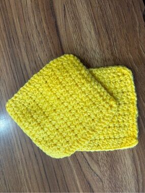 Handmade Yellow Crochet Coaster